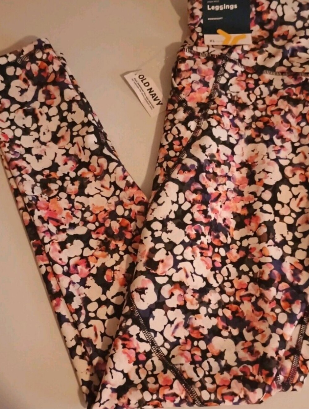 Old Navy Girl's Size XL (14-16) Active Go-Dry Vibrant Floral Leggings w/Pockets